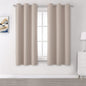 DUALIFE Light Brown Curtains for Bedroom by DUALIFE