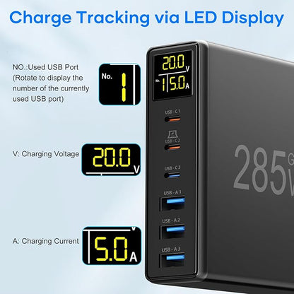 YSYFAD 6 Port USB C Charging Station - Image 2