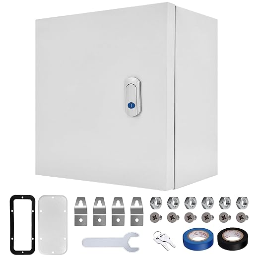 Outdoor Electrical Box 16 x 16 x 8”D NEMA 4X Enclosure Steel Box, Waterproof & by CXCESNS