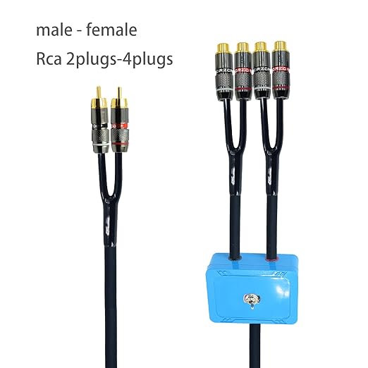 Arklove 7ft Sound Channel swicher 2 Male to 4 Female RCA Switch Selector 2 in 1 - Image 2