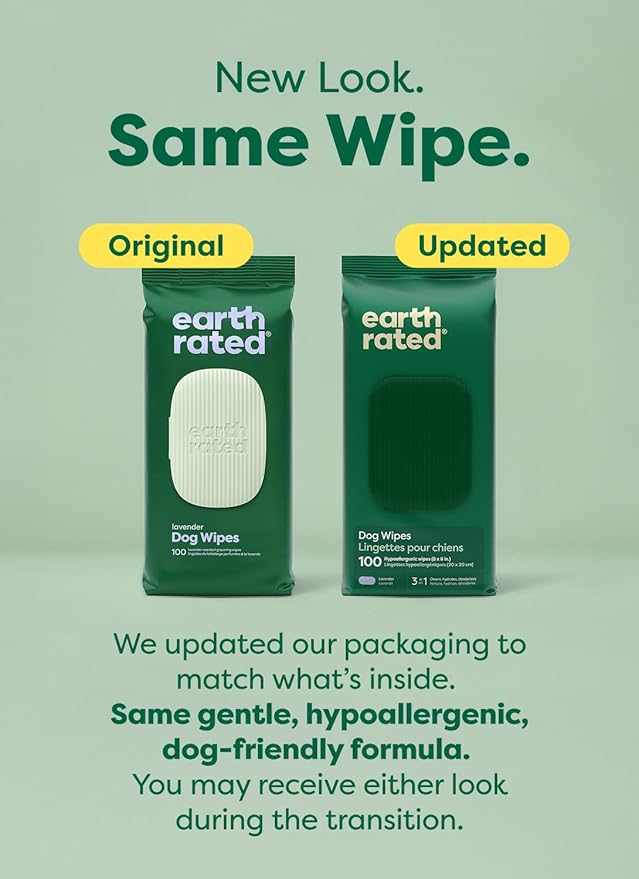 Earth Rated Dog Wipes, Hypoallergenic, 3-in-1 Cleaning and Hydrating, - Image 2