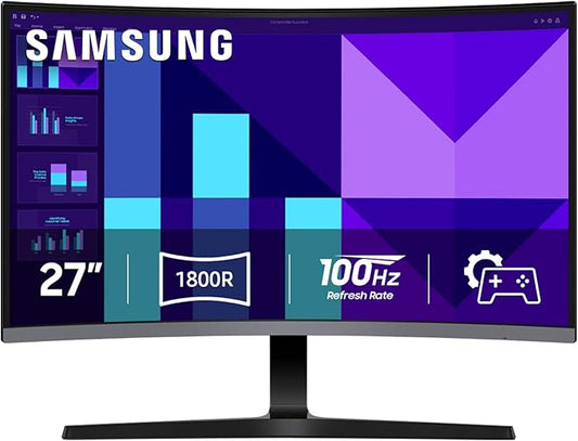 Samsung 27-inch S3 FHD 100Hz Curved Monitor, Game Mode, Eye Saver Mode by Samsung