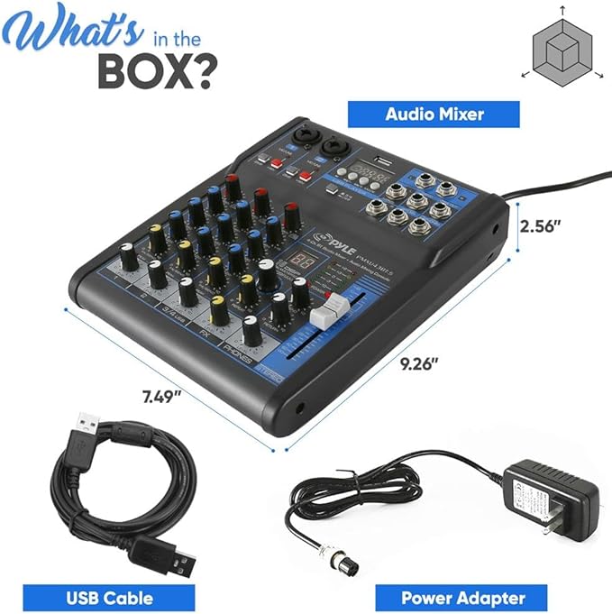 Pyle Professional Audio Mixer Sound Board Console System- Interface 4 Channel - Image 9