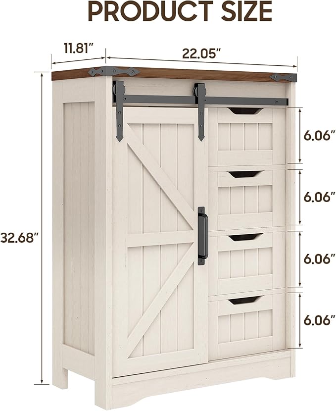 Farmhouse Bathroom Storage Cabinet, Bathroom Cabinet - Image 2