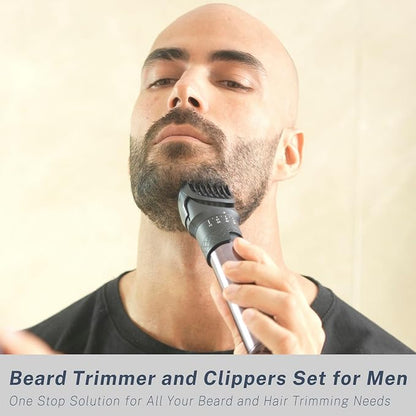 Beard Trimmer and Clippers Set for Men - Image 3