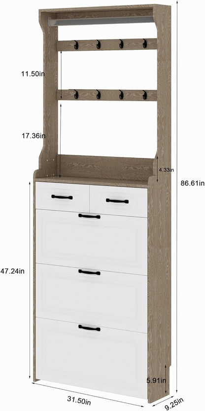 Vibe & Dine Shoe Cabinet, Entryway Shoe Storage Cabinet - Image 2