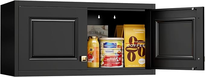 Metal Storage Cabinet with Doors, Small Kitchen Storage Cabinets, Steel by MetalMax
