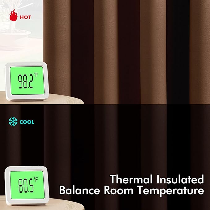 MIULEE Blackout Curtains for Bedroom Living Room 63 Inches Long 2 Panels - Image 3