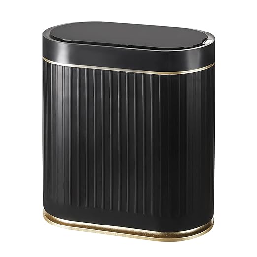 Bathroom Sensor Trash Can with Lid Automatic 2 Gallon Small Sensor Garbage Bin by SYNCVIBE