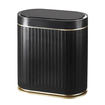 Bathroom Sensor Trash Can with Lid Automatic 2 Gallon Small Sensor Garbage Bin by SYNCVIBE