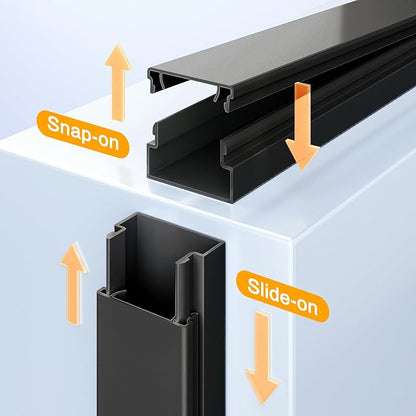 Delamu 157in Cord Hider, Cord Cover Wall Cable Management, Paintable Wire Cover - Image 5