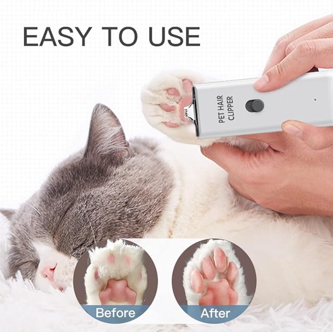 Feet Hair Trimmer, Dog Clippers, Quiet Washable USB Rechargeable Cordless Dog - Image 3