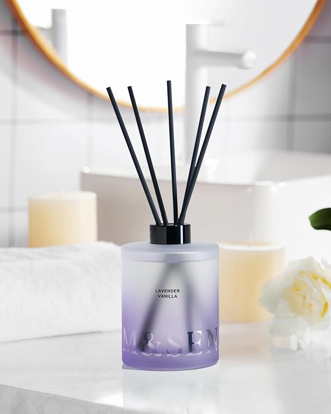M&SENSE Lavender Vanilla Reed Diffuser Set - Image 6