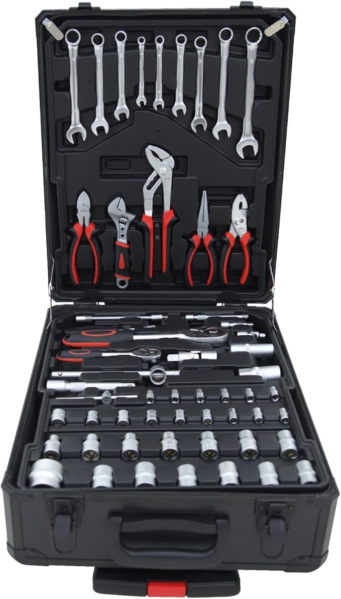 900PCS Complete Home Tool Set Versatile Rolling Tool Kit - Image 5