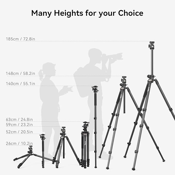 SmallRig CT200 72.8"/200cm Horizontal Overhead Tripod - Image 5