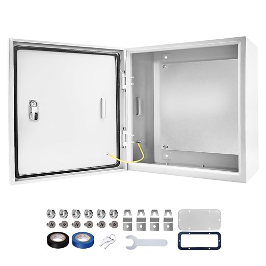 Outdoor Electrical Box 20 x 20 x 6''D NEMA 4X Enclosure Steel Box, Waterproof & by CXCESNS