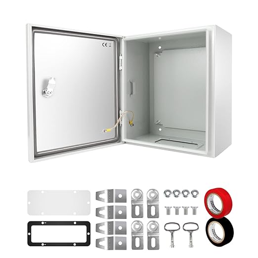 Outdoor Electrical Box, Steel Junction Box 24X16X10'', NEMA 4X Electrical by TOCRETOARE
