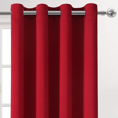DWCN Red Christmas Curtains for Living Room, Short Blackout Drapes for Small - Image 5
