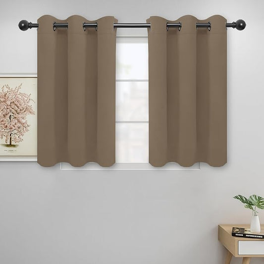 Easy-Going Blackout Curtains for Bedroom, Solid Thermal Insulated Grommet and by Easy-Going