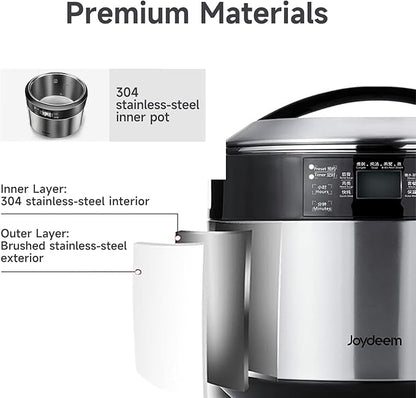 Joydeem Electric Stew Pot, 8.5Qt Stainless Steel Inner Pot - Image 4