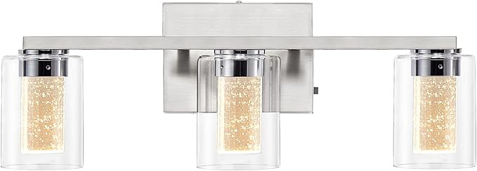 SADENICEL Brushed Nickel Vanity Lights, 3-Light Bathroom Light Fixtures - Image 9