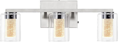 SADENICEL Brushed Nickel Vanity Lights, 3-Light Bathroom Light Fixtures - Image 9