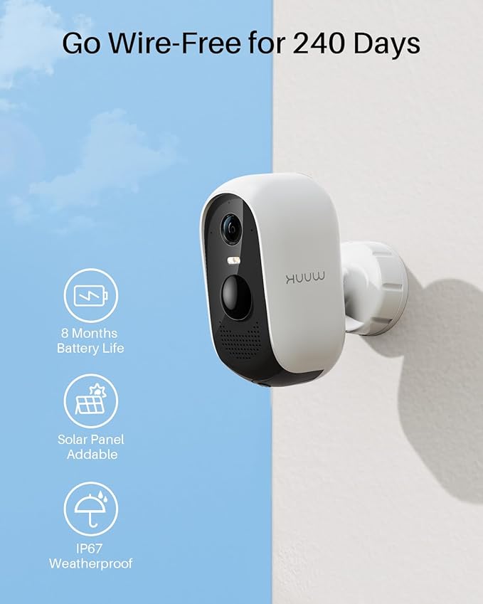 WUUK Security Cameras Wireless Outdoor, Indoor Camera, Home Surveillance System - Image 4