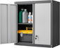 GREATMEET Lockable Storage Cabinet, Metal Garage Storage Cabinets, Metal Wall by GREATMEET