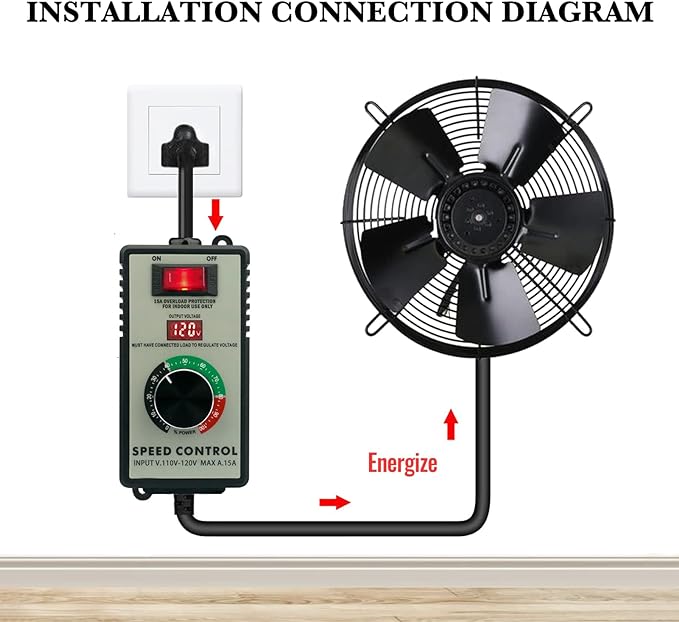 ZOWZEA AC Motor Variable Speed Controller 120V 15A 4000W - Image 5