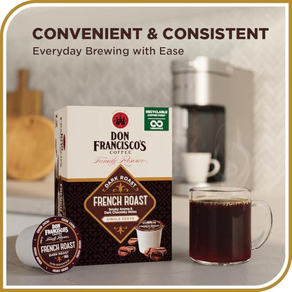 Don Francisco's French Roast Coffee Pods, Dark Roast, Compatible - Image 3
