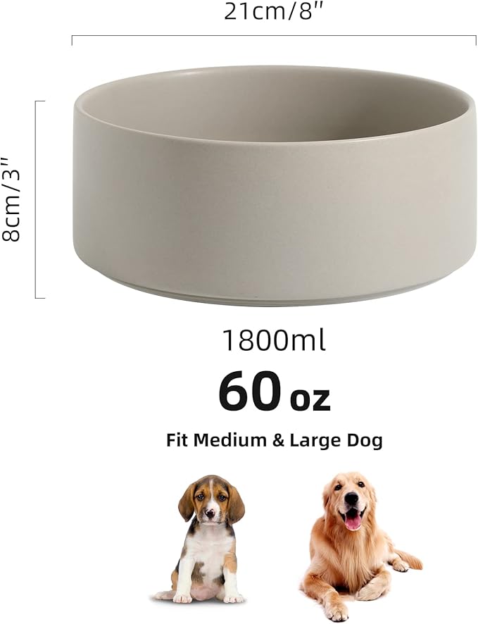 Non-Slip 8.2inch Ceramic Dog Food and Water Bowl - Image 2