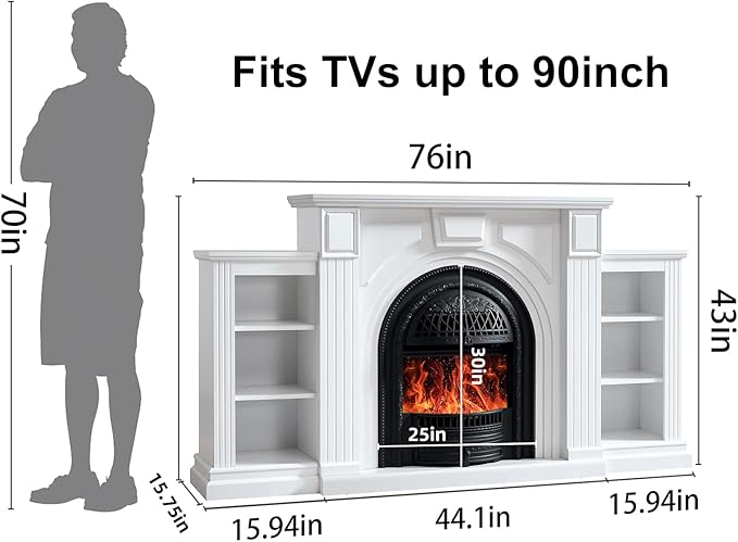 Farmhouse Electric Fireplace - Image 3