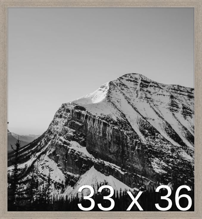Frame It Easy 33 x 36 Rustic Gray Wood Frame by FrameItEasy