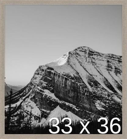 Frame It Easy 33 x 36 Rustic Gray Wood Frame by FrameItEasy