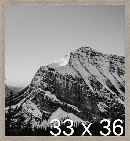 Frame It Easy 33 x 36 Rustic Gray Wood Frame by FrameItEasy