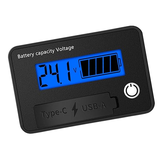 12V 24V Battery Capacity Indicators DC8-30V Leads Acid Lithium Voltages Tester - Image 5