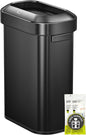 EKO Urban 24 Gallon/90 Liter Open Top Stainless Steel Slim Commercial Trash Can by EKO