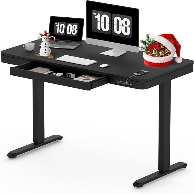 SANODESK Standing Desk with Drawer, Electric Height Adjustable Home Office Desk by sanodesk