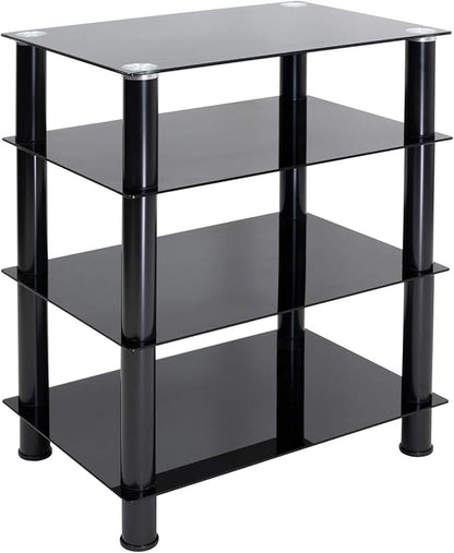 Mount-It! Tempered Glass AV Component Media Stand, Audio Tower and Media Center by Mount-It