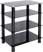 Mount-It! Tempered Glass AV Component Media Stand, Audio Tower and Media Center by Mount-It