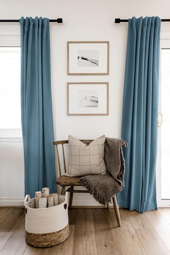 100% Blackout Shield Linen Blackout Curtains - Image 6