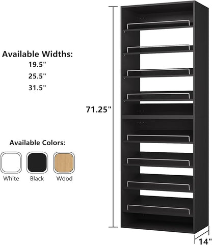 ROOMTEC Modular Closet System, 19.5" Shoe Shelf Closet Tower Wall-Mounted - Image 7