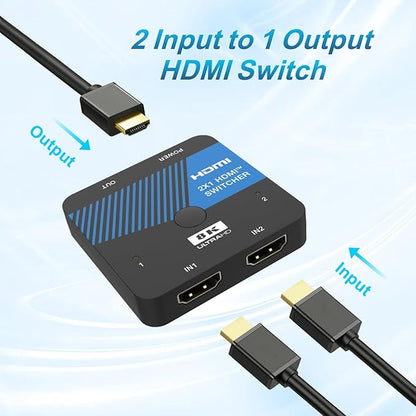 iArkPower 8K HDMI Switch 2 in 1 Out 4K@120Hz HDMI Switcher Support HDR10+ - Image 2