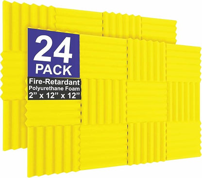 Foam Factory Inc 24 Pack Color Acoustic Foam Panel Studio Soundproofing Wedge by Unknown