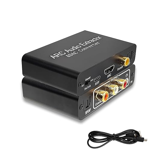 HDMI ARC Audio Extractor, DAC Converter, 192KHz Digital to Analog Audio by OSCY