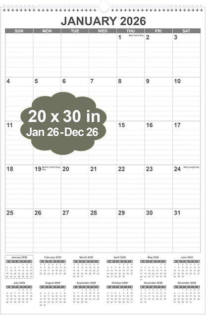 2026 Wall Calendar by Runtioval