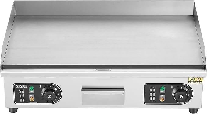 VEVOR Upgraded Commercial Electric Griddle, 2800W Stainless Steel Countertop - Image 12