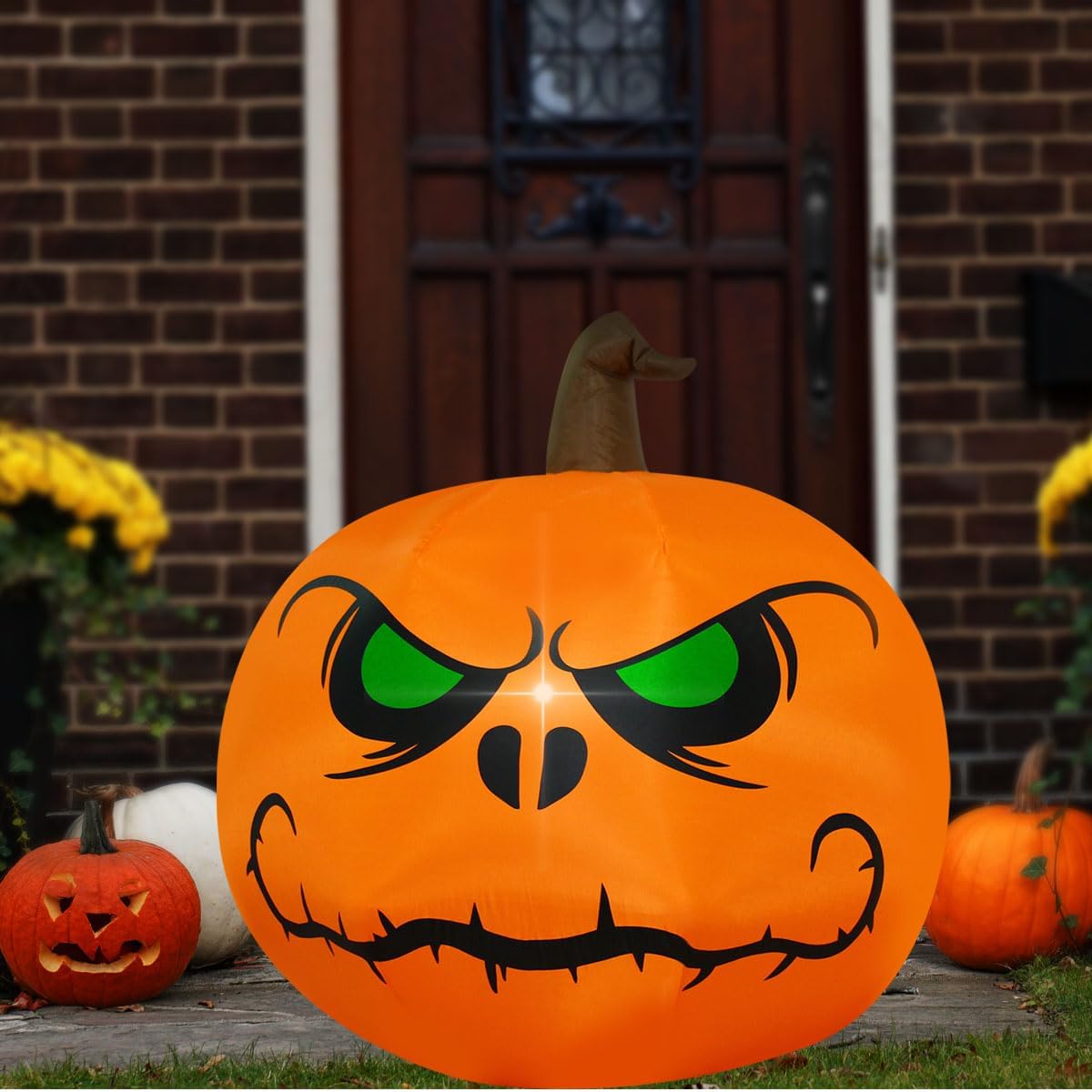 Halloween Inflatable Angry Pumpkin Outdoor Yard Decoration