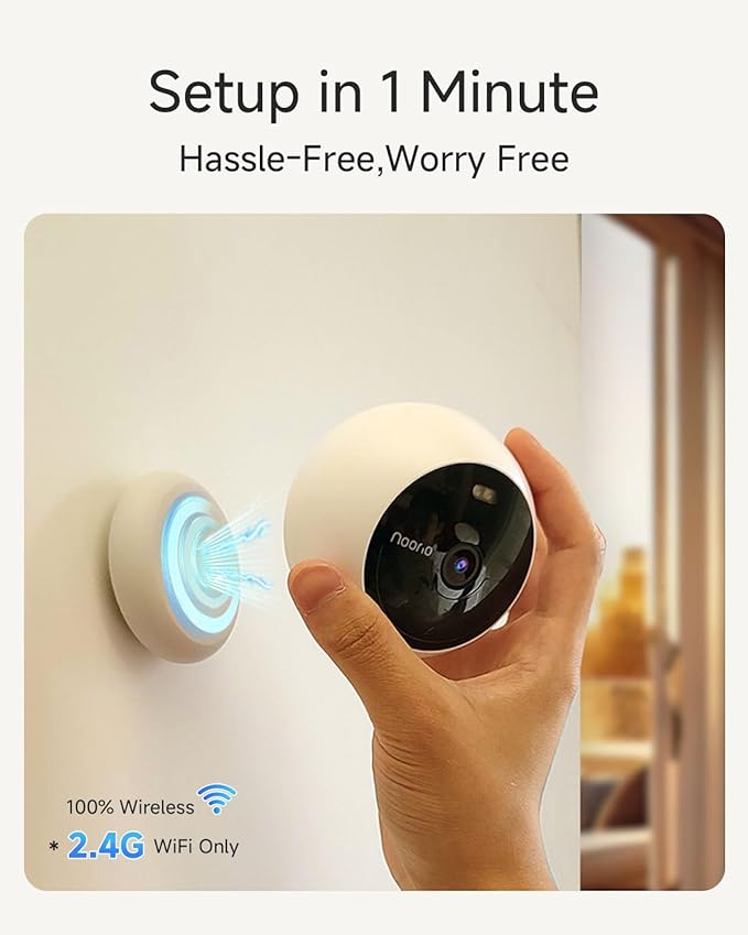 Noorio Security Cameras Wireless Outdoor Magnetic, 1080P AI Motion Detection - Image 2