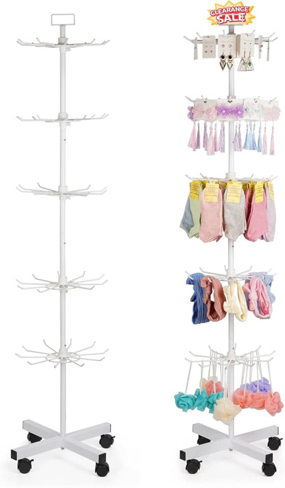 Exttlliy 5-Tier Metal Spinning Display Stand Rack by Exttlliy